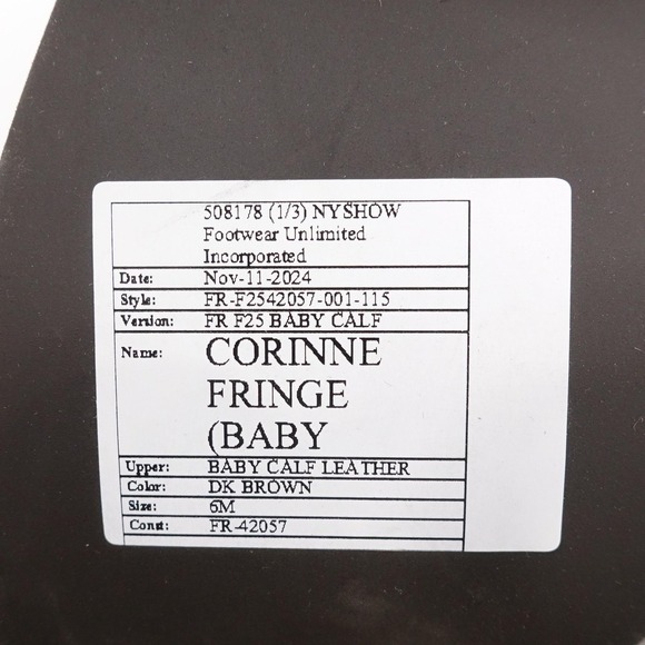 New! Frye Corinne Fringe Baby Calf Boots Womens Size 6 Brown Mid-Calf Western - Picture 10 of 11